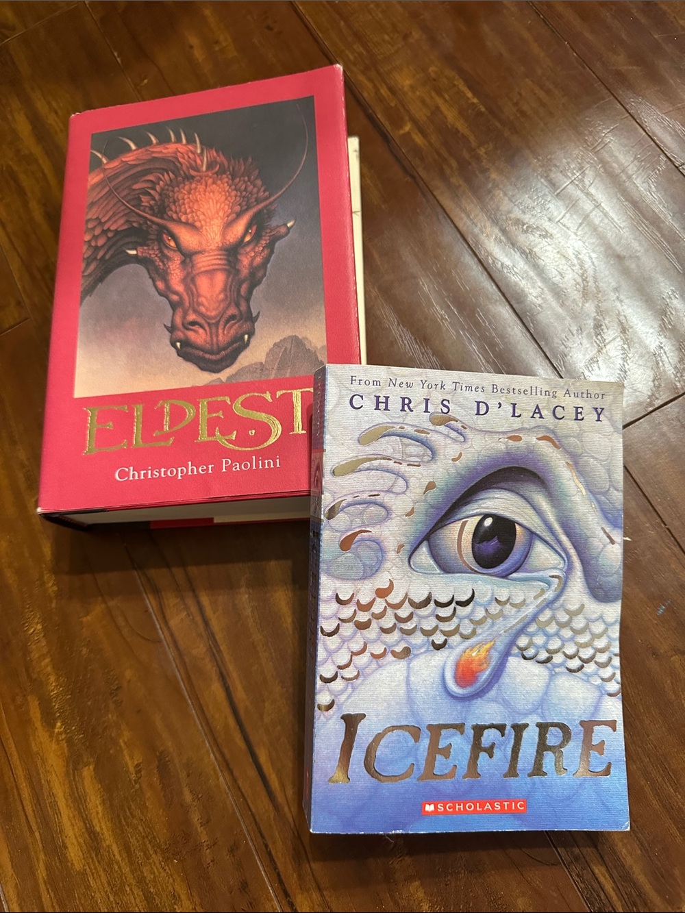 Dragon Fantasy 2 Book Lot Eldest Christopher Paolini + Icefire Chris d'Lacey